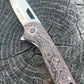 DFF-007 Custom Copper & Carbonfiber Scales Folding Knife