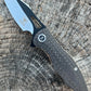 DFF-005 Carbonfiber & Micarta Scales Folding Knife