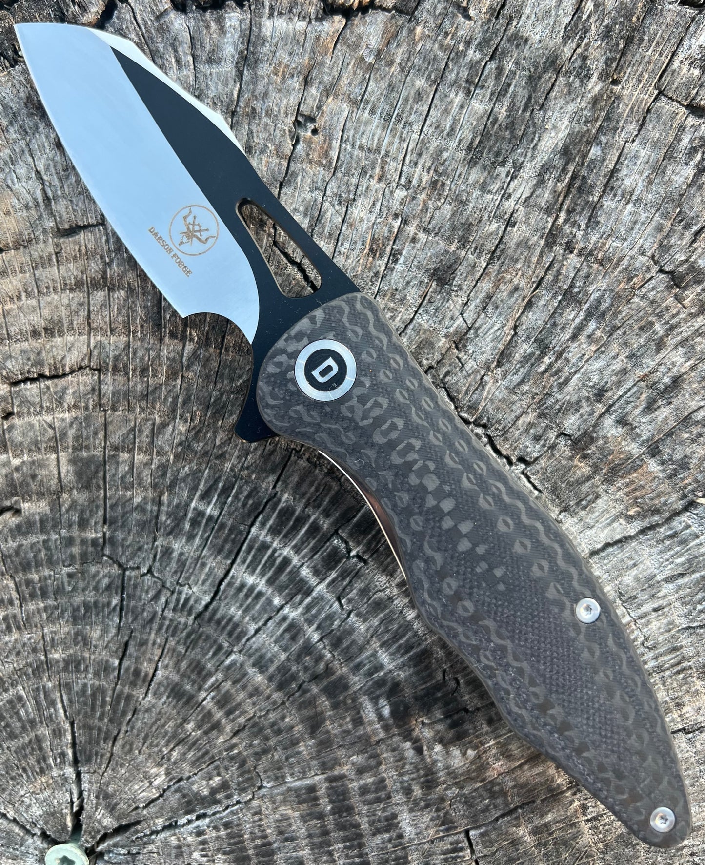 DFF-005 Carbonfiber & Micarta Scales Folding Knife