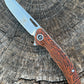 DFF-003 Damascus Pattern G10 Scales Folding Knife