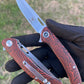 DFF-003 Damascus Pattern G10 Scales Folding Knife