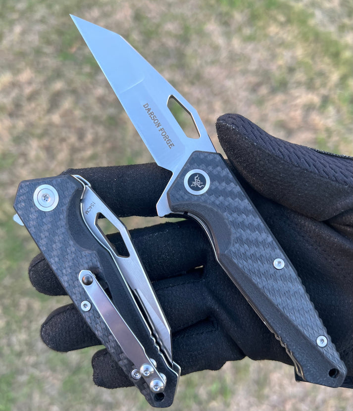 DFF-006 Carbonfiber & G10 Scales Folding Knife – DarsonForge